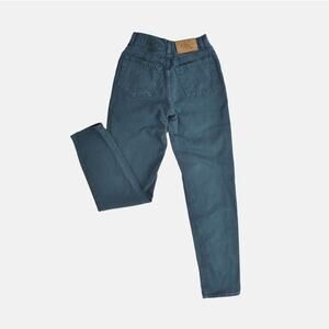 Vintage 90s Calvin Klein Jeans, Teal Green High Waisted Slim Fit Tapered Leg XS